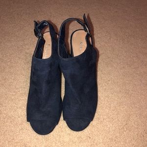 Open toe booties